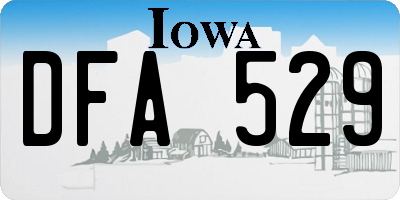 IA license plate DFA529
