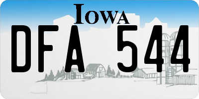 IA license plate DFA544