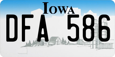 IA license plate DFA586