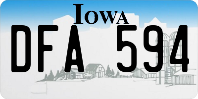IA license plate DFA594
