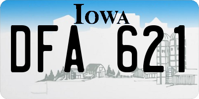 IA license plate DFA621