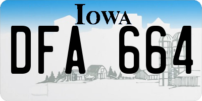 IA license plate DFA664