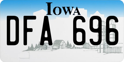 IA license plate DFA696