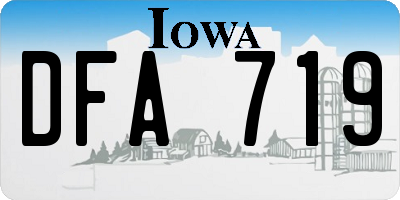 IA license plate DFA719