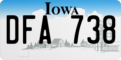 IA license plate DFA738