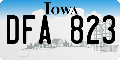 IA license plate DFA823