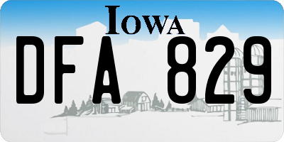 IA license plate DFA829