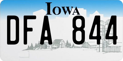 IA license plate DFA844