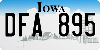IA license plate DFA895