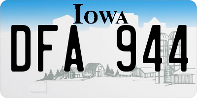 IA license plate DFA944
