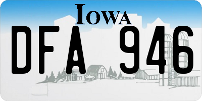 IA license plate DFA946