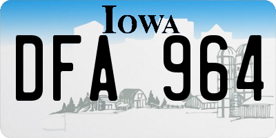 IA license plate DFA964