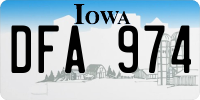IA license plate DFA974