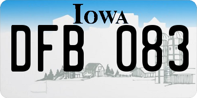 IA license plate DFB083