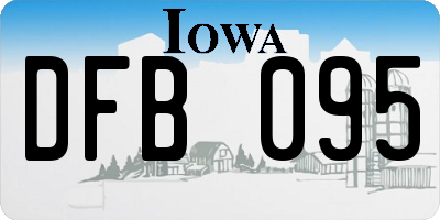 IA license plate DFB095