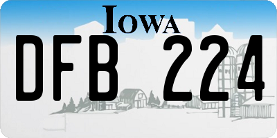 IA license plate DFB224