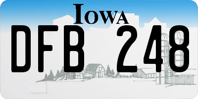 IA license plate DFB248