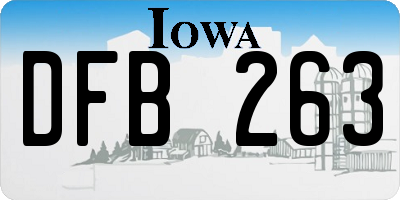 IA license plate DFB263