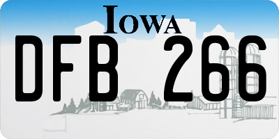 IA license plate DFB266