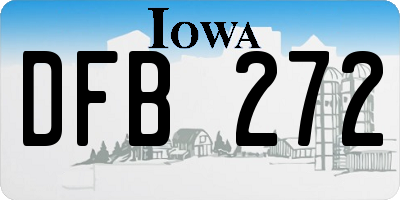 IA license plate DFB272