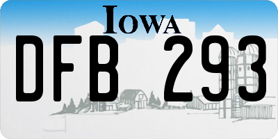 IA license plate DFB293
