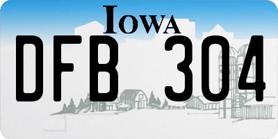 IA license plate DFB304