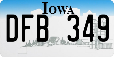 IA license plate DFB349
