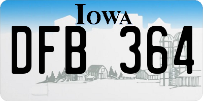 IA license plate DFB364