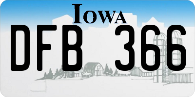 IA license plate DFB366