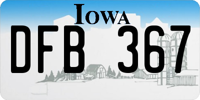 IA license plate DFB367