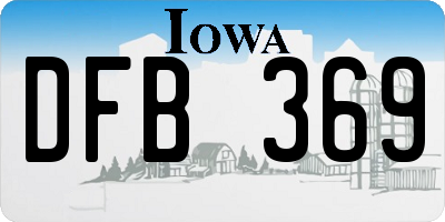 IA license plate DFB369