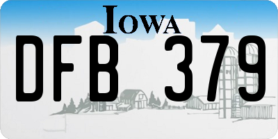 IA license plate DFB379