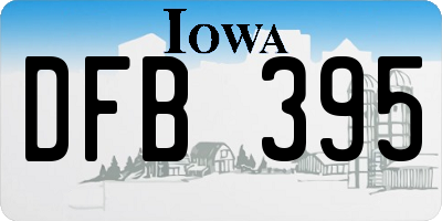 IA license plate DFB395