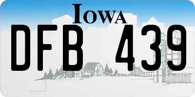 IA license plate DFB439