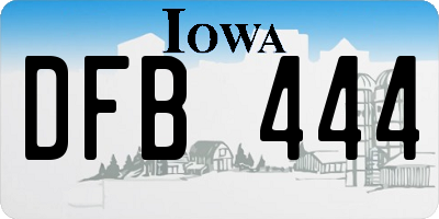 IA license plate DFB444