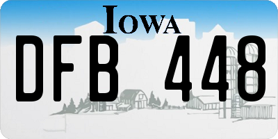 IA license plate DFB448