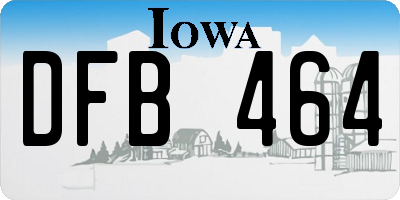 IA license plate DFB464
