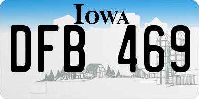 IA license plate DFB469