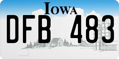 IA license plate DFB483