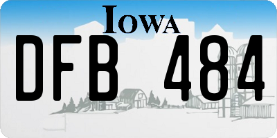 IA license plate DFB484