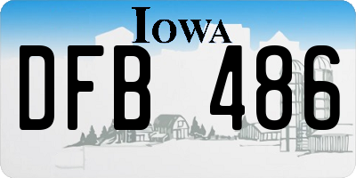 IA license plate DFB486
