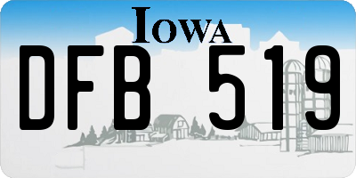 IA license plate DFB519