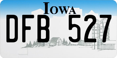 IA license plate DFB527