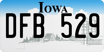 IA license plate DFB529