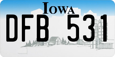 IA license plate DFB531