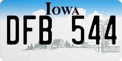 IA license plate DFB544