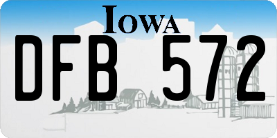 IA license plate DFB572
