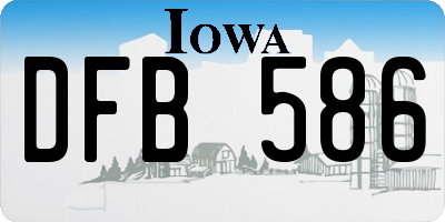 IA license plate DFB586