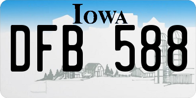 IA license plate DFB588