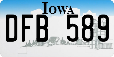 IA license plate DFB589